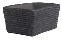 "Hawaii" Geflochtener Ablagekorb - Grau