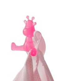 "Lustige Giraffe" Selbsthaftender Haken - Pink