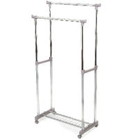 Alex einstellbare Stahl Doppel-Kleiderstange