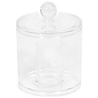 Wattebäuschchen Halter mit Deckel - Transparent