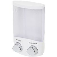 Selbstklebender Doppelter 2 x 310ml Seife/Shampoo-Spender - Weiß