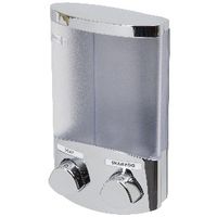 Selbstklebender Doppelter 2 x 310ml Seife/Shampoo-Spender - Chrom