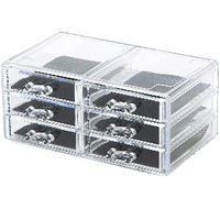 Schmuckschatulle mit 6 Schubladen - Transparent