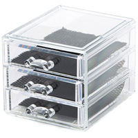 Kleine Schmuckschatulle mit 3 Schubladen - Transparent
