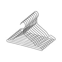 Set 10 Metall-Kleiderbügel - Schwarz