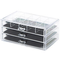 Große Schmuckschatulle mit 3 Schubladen - Transparent