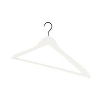 "Lorient" gekerbte Kleiderbügel mit Stange