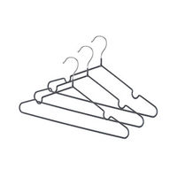 Set mit 3 "Sticky" rutschfesten gekerbten Kleiderbügeln