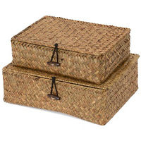 Set aus 2 "Macao" Seegras Aufbewahrungskörben - Braun