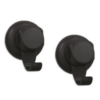"Bestlock Black" Saugnapf Set mit 2 kleinen Haken für die Montage an der Wand