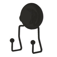 "Bestlock Black" Saugnapf Doppelhaken für die Montage an der Wand