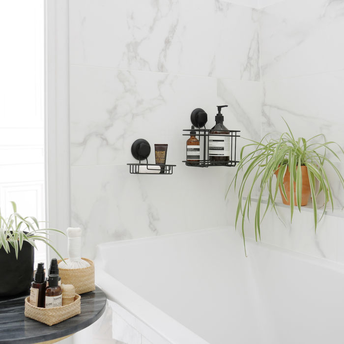 "Bestlock Black" Saugnapf Handtuchring für die Montage an der Wand 2 Compactor