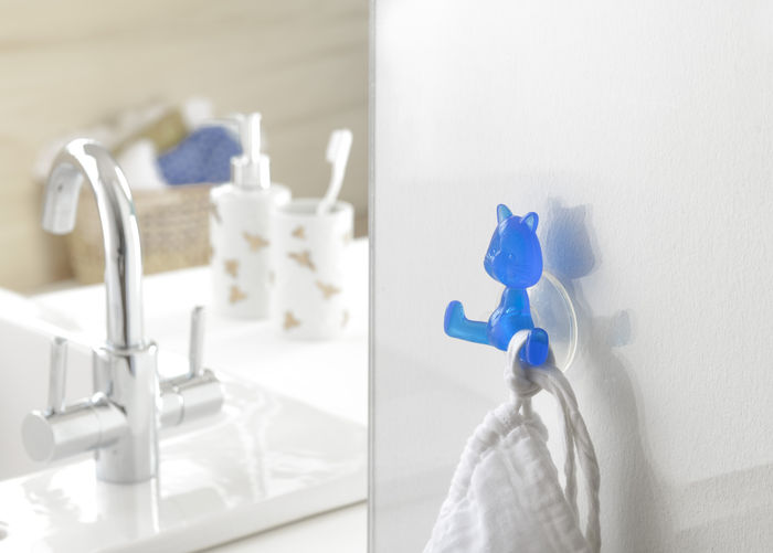 "Lustige Katze" Selbsthaftender Haken - Blau 2 Compactor