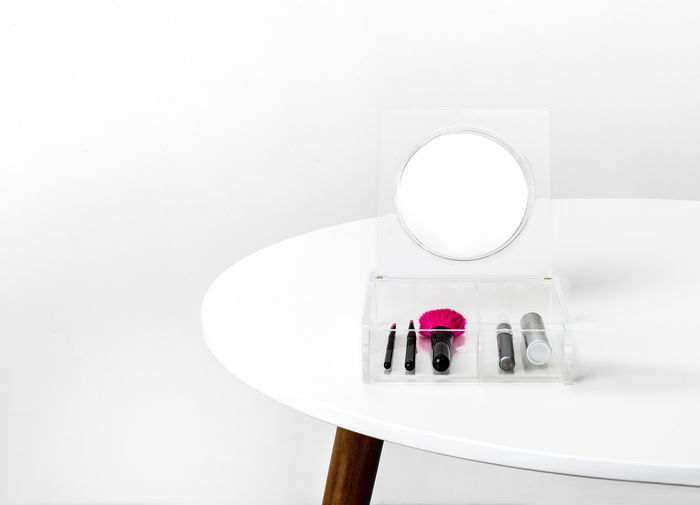 Make up Box mit Spiegel - Transparent 3 Compactor