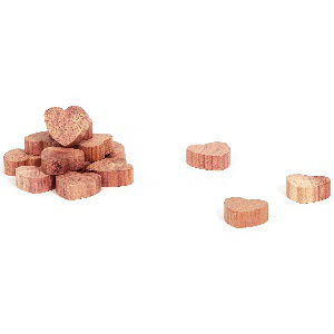 Set von 15 mottenabwehrenden Zedernholz-Herzen für Schubladen 1 Compactor