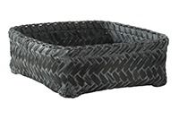 "Dalat" Kleiner Bambus Ablagekorb - Dunkelgrau 1 Compactor