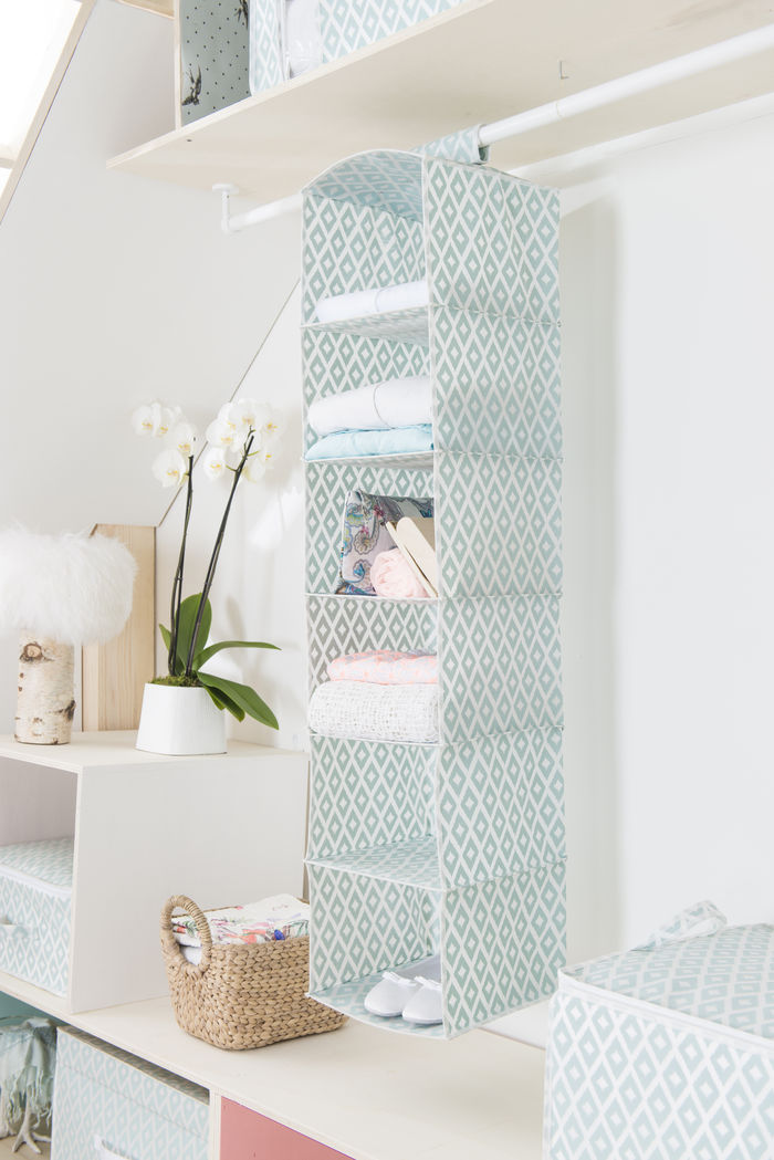 Daman Kleidungs-Organizer zum Aufhängen mit 6 Fächern 2 Compactor