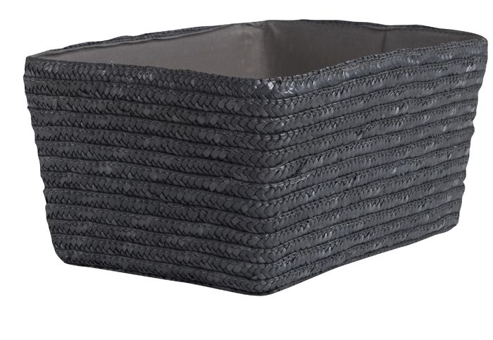 "Hawaii" Geflochtener Ablagekorb - Grau 1 Compactor