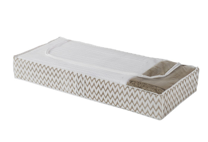 Ikat Beige Extra Flacher Unterbett-Aufbewahrungsbeutel 1 Compactor