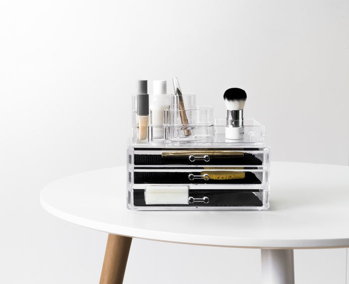 Großer Schmuck und Make-up Organizer mit 3 Schubläden - Transparent 7 Compactor
