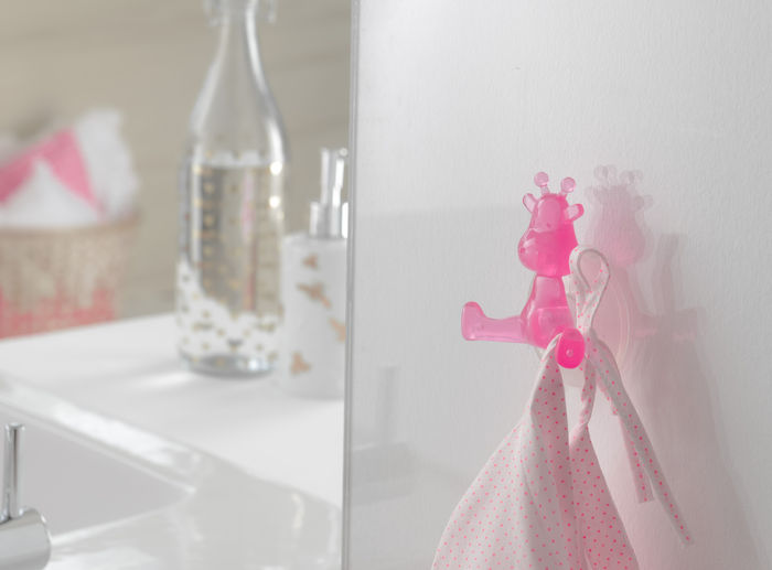 "Lustige Giraffe" Selbsthaftender Haken - Pink 2 Compactor