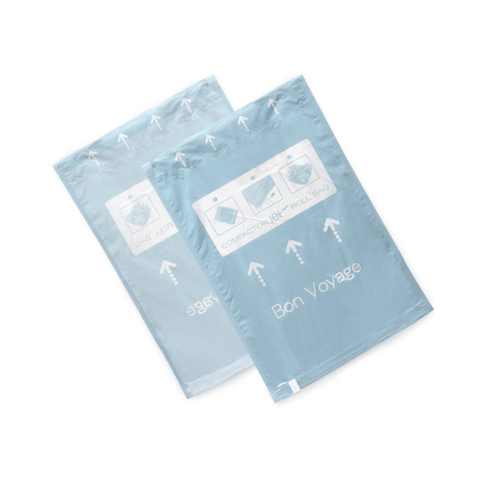 Set mit 2 Kleinen Manuellen Roll-Up Platzsparenden Reisetaschen 1 Compactor