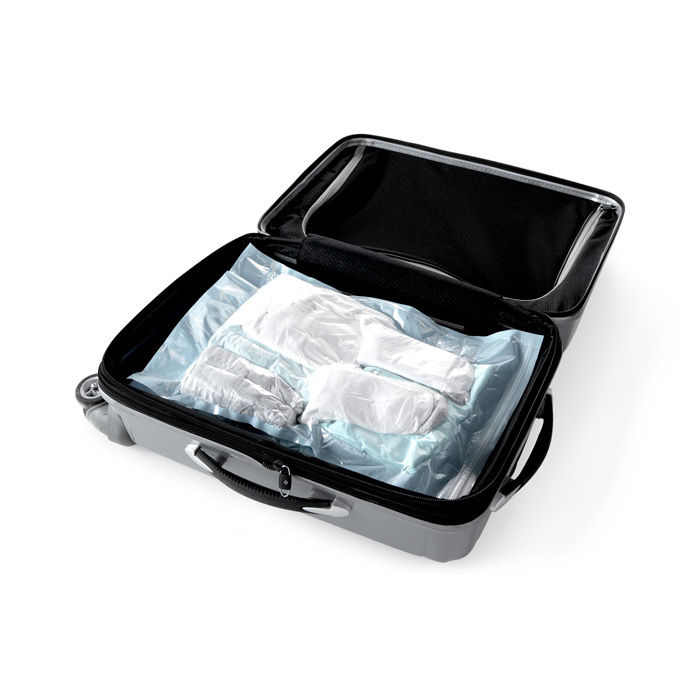 Set mit 2 Kleinen Manuellen Roll-Up Platzsparenden Reisetaschen 5 Compactor
