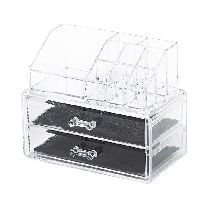 2 Schmuck und Make-up Schubladen-Organizer - Transparent 1 Compactor