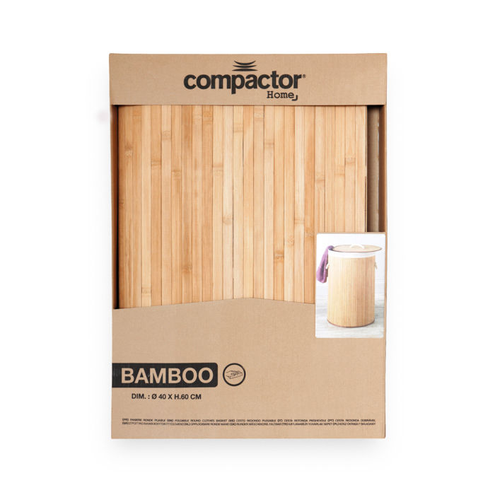 "Bamboo" Runder Faltbarer Wäschekorb 7 Compactor