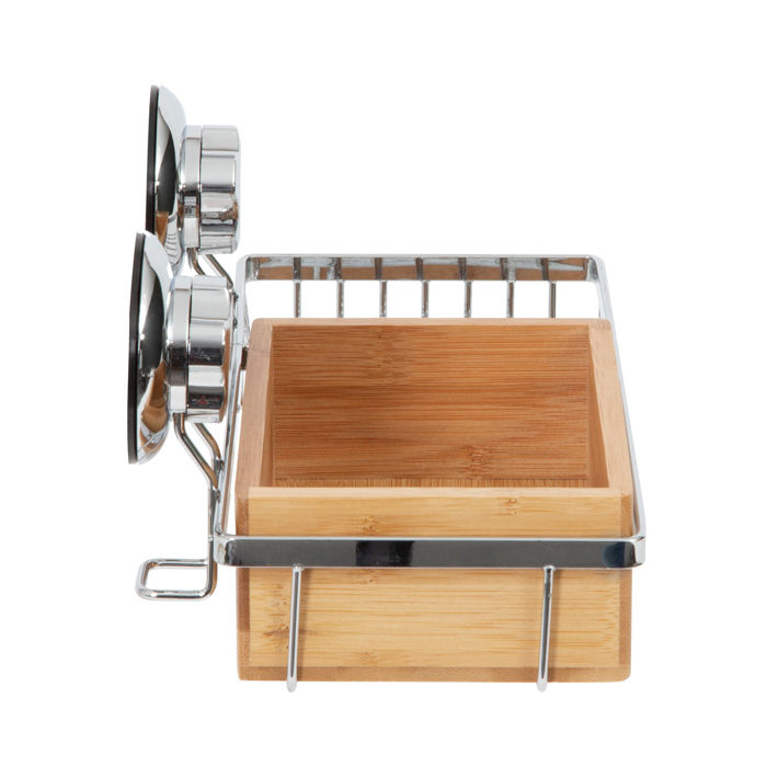 Bestlock Selbsthaftende Aufbewahrungsregal mit Seifenschale - Bamboo 3 Compactor