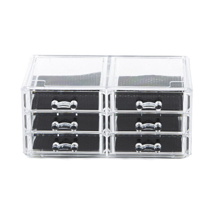 Schmuckschatulle mit 6 Schubladen - Transparent 2 Compactor