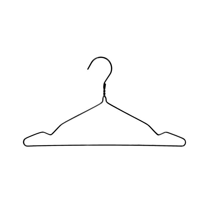 Set 10 Metall-Kleiderbügel - Schwarz 3 Compactor