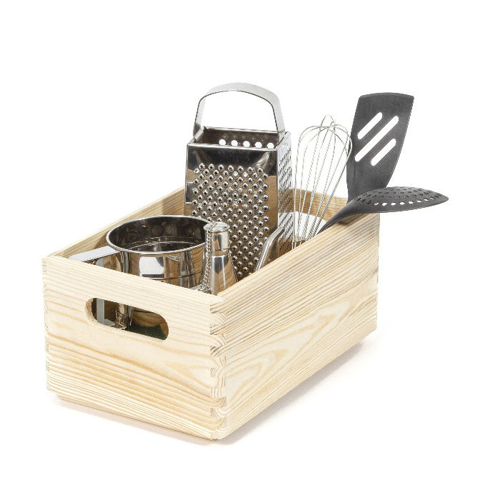 Kleine Aufbewahrungsbox Natürliches Kiefernholz 4 Compactor