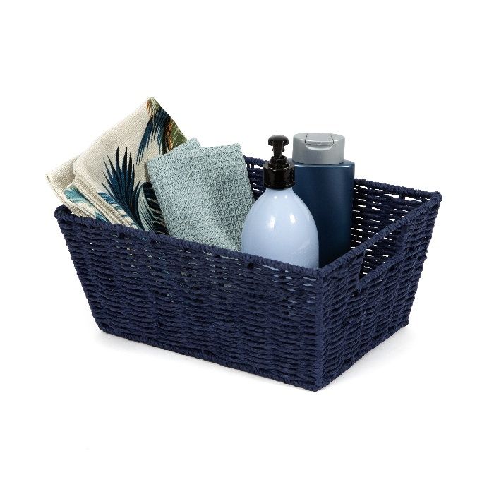 "Etna" Geflochtener Ablagekorb - Marineblau 4 Compactor