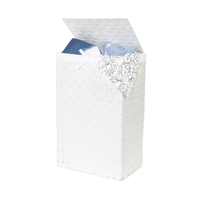 "Stan" Rechteckiger Wäschekorb - Weiß 4 Compactor