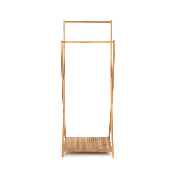 Malmo Doppelte Bambus Kleiderstange 2 Compactor