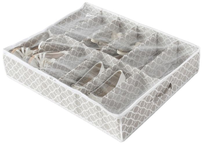 Madison Unterbett-Schuhbeutel mit 12 Fächern 1 Compactor