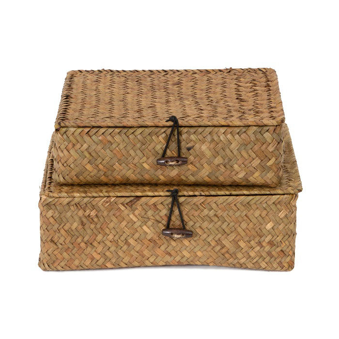 Set aus 2 "Macao" Seegras Aufbewahrungskörben - Braun 2 Compactor