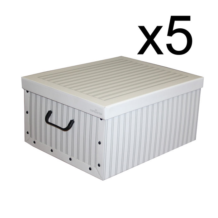 Set aus 5 "Nordic" Karton-Aufbewahrungsbox - Anton 1 Compactor