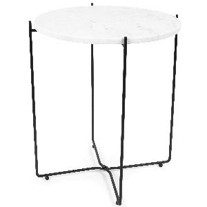 "Agneta" Weißer Marmor-Beistelltisch Kopenhagen 1 Compactor