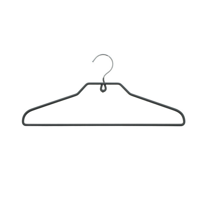 Set mit 30 "Sticky" Rutschfesten Gebogenen Kleiderbügeln 2 Compactor