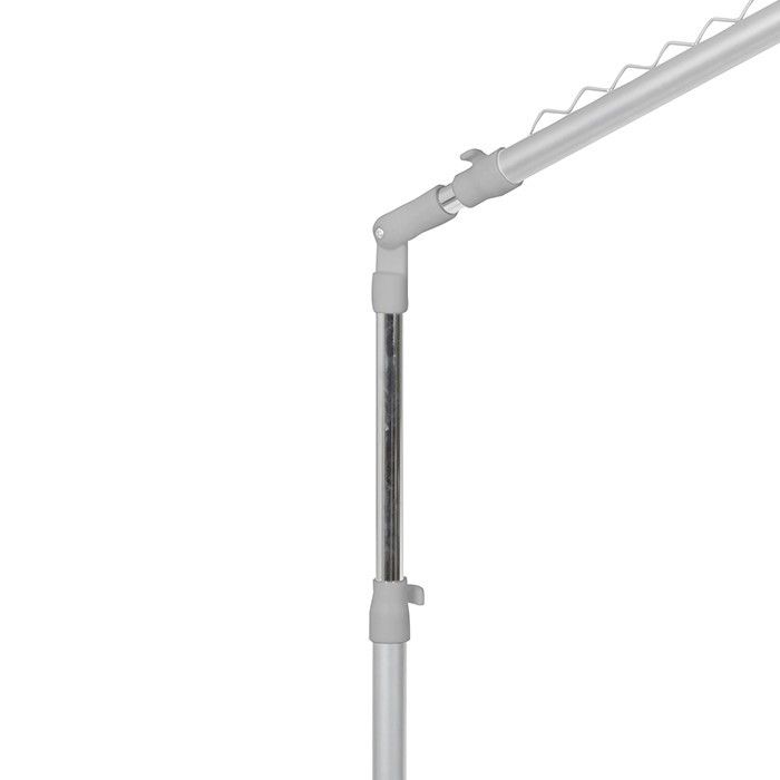 Garderobenstange mit Höhenverstellung in grau und silber 3 Compactor