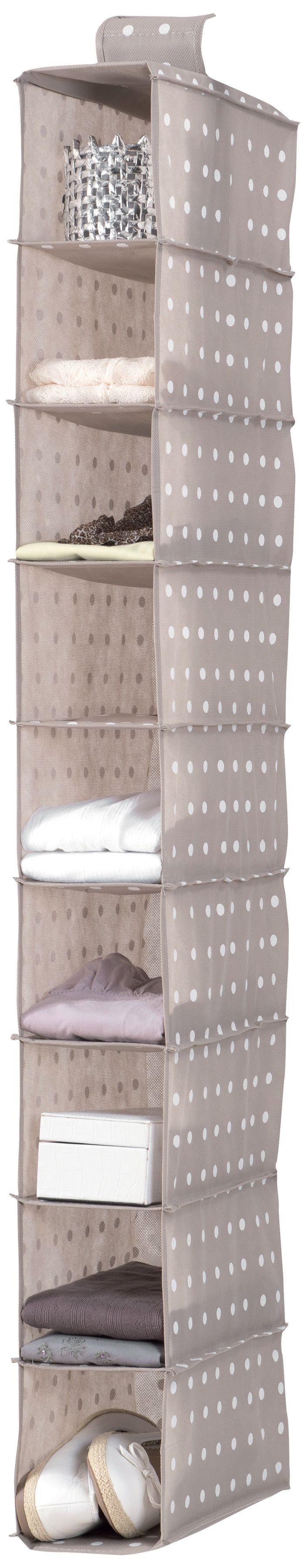 Rivoli Hängender Kleidungs-Organizer mit 9 Fächern 1 Compactor