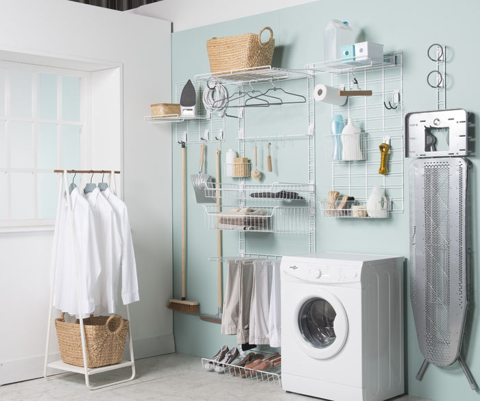 Set mit 2 Wandhalterungen für Walltech Hauswirtschaftsraum 4 Compactor