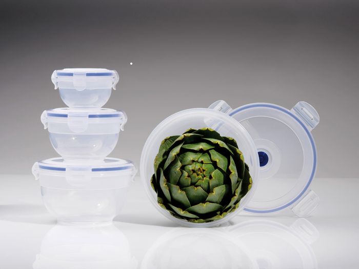 Set 4 Aspi Fresh Runde Vakuum Lebensmittel-Vorratsbehälter mit Pumpe 1 Compactor