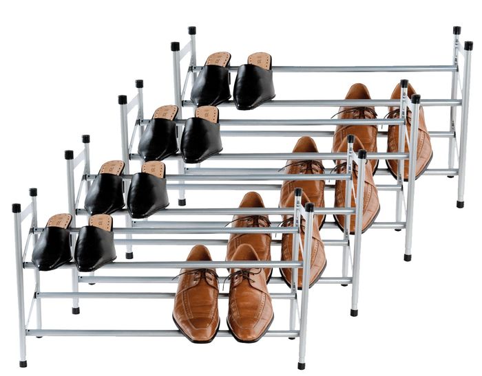 Set 4 "Stilito" 4 Schuhregale zum Spannen 1 Compactor