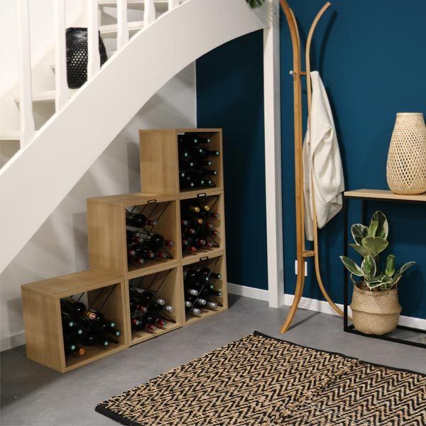 Set mit 6 Stapelbaren Quadratischen Weinregalen Kopenhagen 6 Compactor