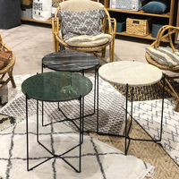 "Agneta" Schwarzer Marmor-Beistelltisch Kopenhagen