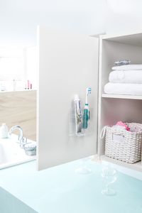 Bestlock Magic Vision Große Aufbewahrungsbox für die Montage an der Wand mit 2 Fächern - Transparent