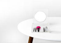 Make up Box mit Spiegel - Transparent